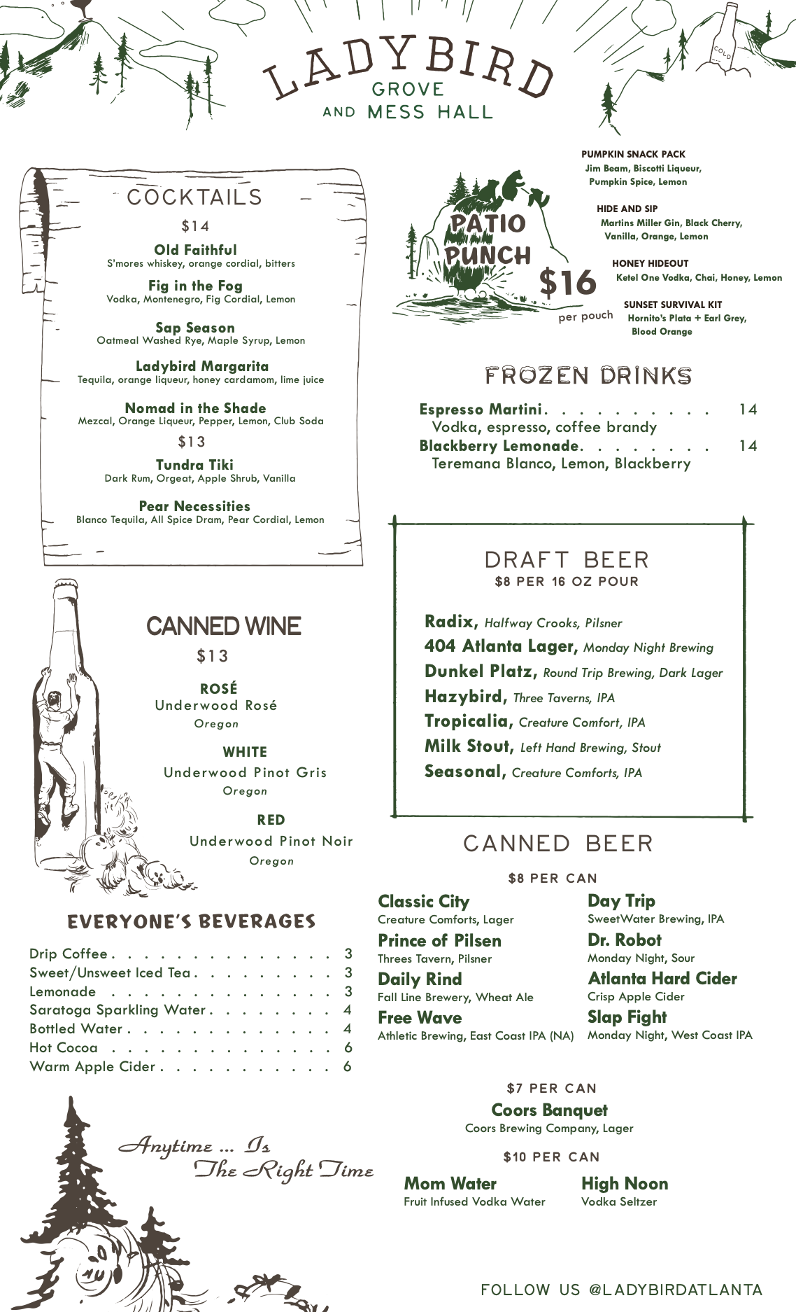 Menu — Ladybird Grove & Mess Hall
